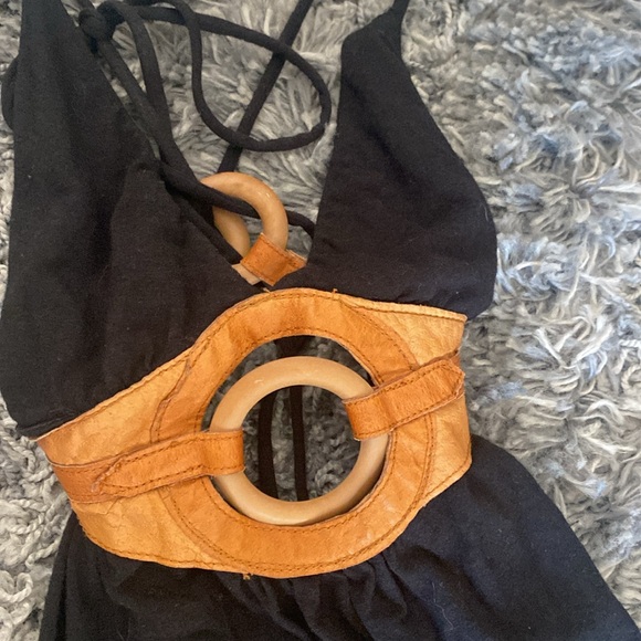Black and Tan Guess  halter open back. medium, sexy dress. - Picture 2 of 4